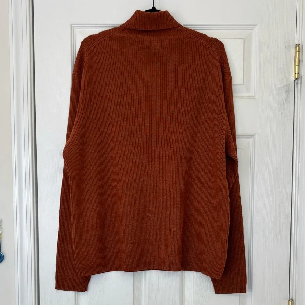 Brooks Brothers 100% Extra Fine Merino Wool Turtle Neck Long Sleeve Shirt